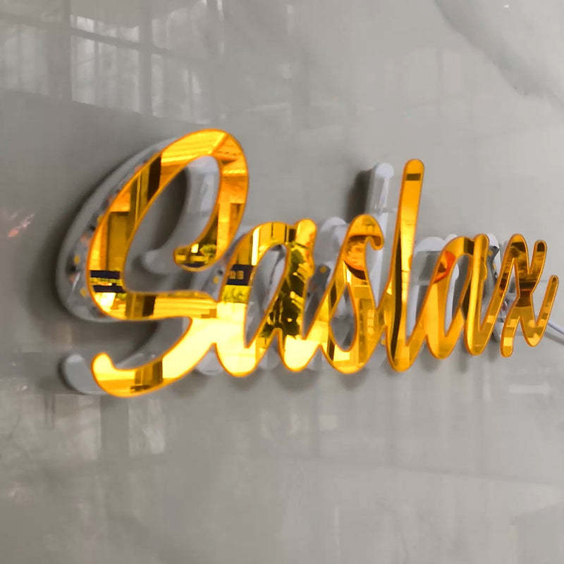 Personalized custom mirror name LED sign-ilovevango