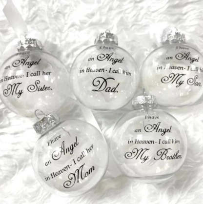 Angelic Love Memorial Personalized Christmas Ornament For Loved Ones Perfect Christmas Gift Honour A Lost Loved One-ilovevango