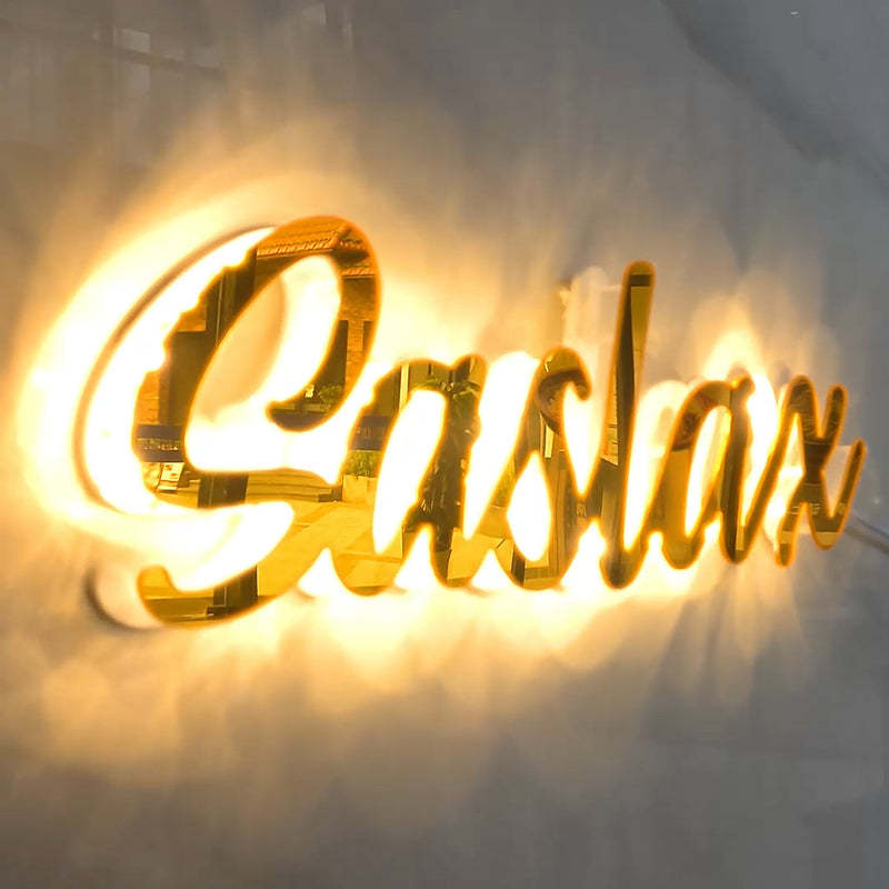 Personalized custom mirror name LED sign-ilovevango