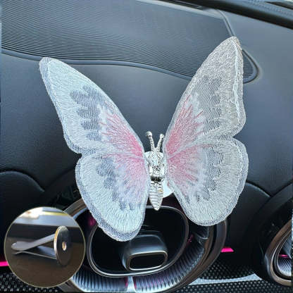 Embroidered butterfly car decoration, 3D butterfly ornaments, moving butterfly car decoration-ilovevango