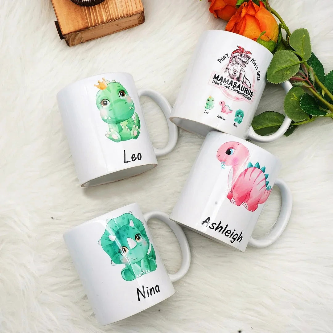 ?Don't Mess With Mamasaurus- Custom Mug-ilovevango