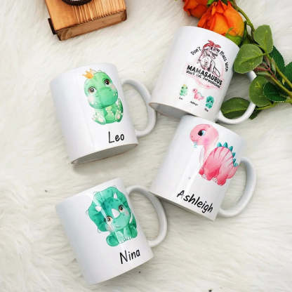 ?Don't Mess With Mamasaurus- Custom Mug-ilovevango