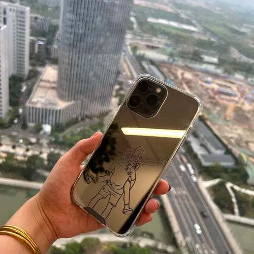 Custom Line Art Phone Case( Mirror Drop-Proof)