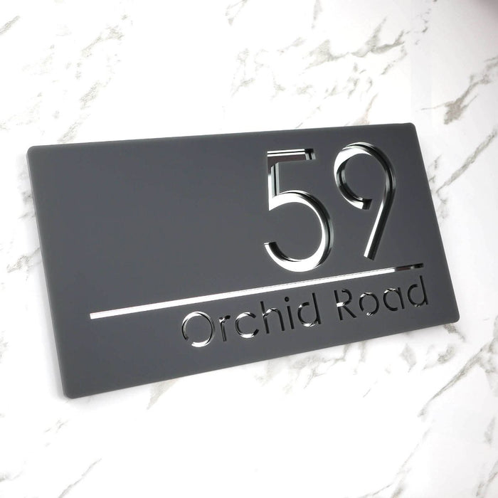 Personalised Anthracite House Sign