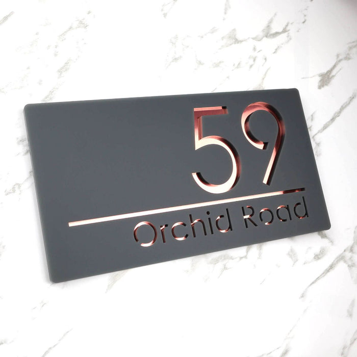 Personalised Anthracite House Sign