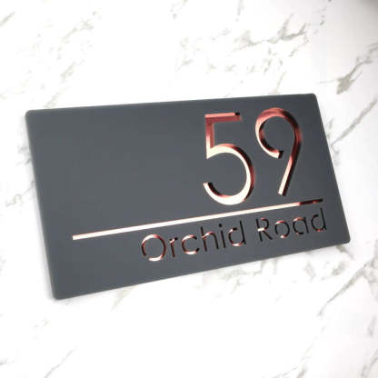 Personalised Anthracite House Sign