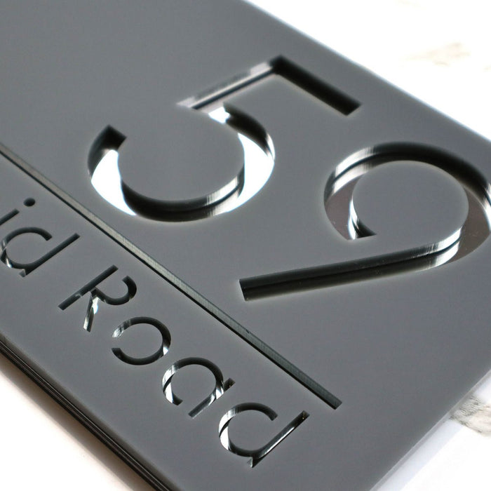 Personalised Anthracite House Sign