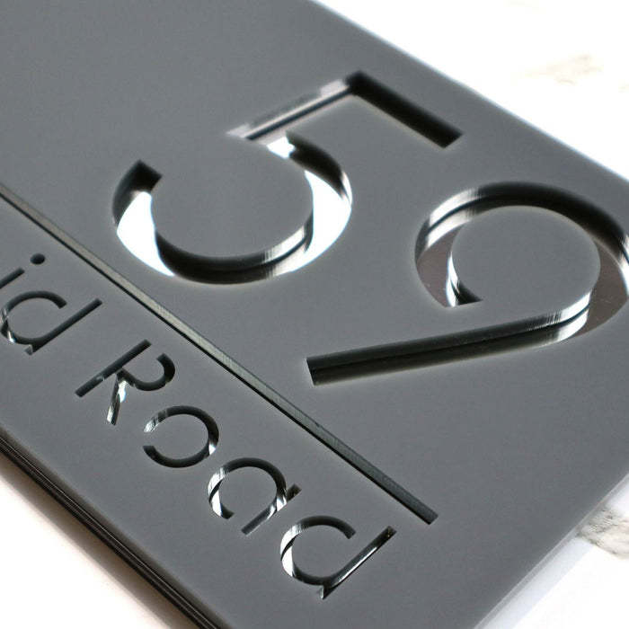 Personalised Anthracite House Sign