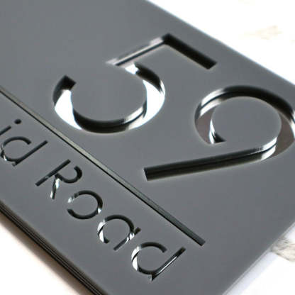 Personalised Anthracite House Sign