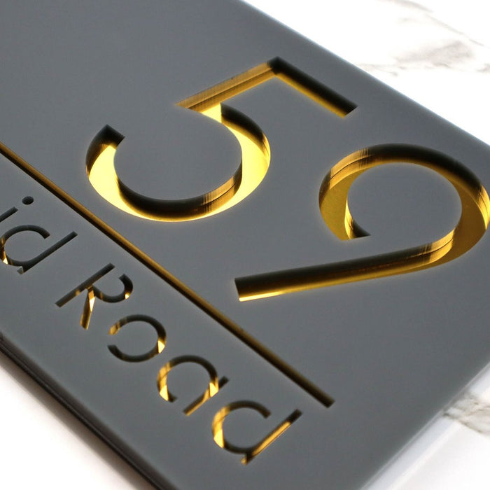 Personalised Anthracite House Sign