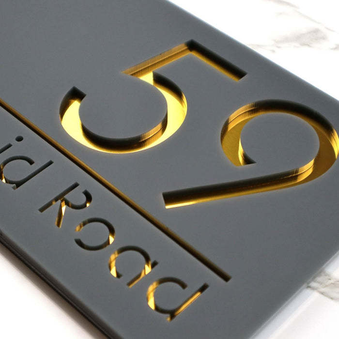 Personalised Anthracite House Sign