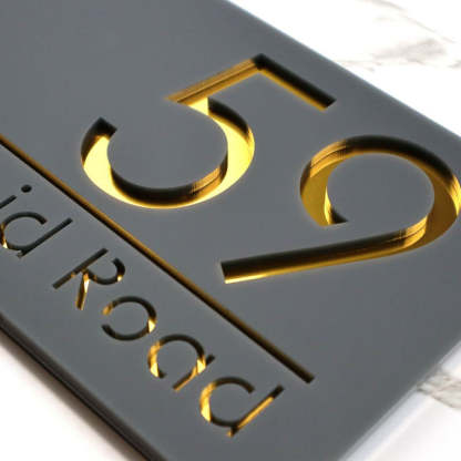 Personalised Anthracite House Sign