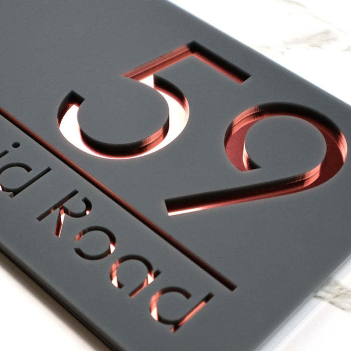Personalised Anthracite House Sign