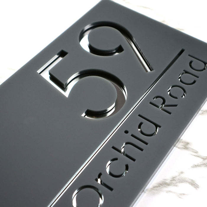 Personalised Anthracite House Sign