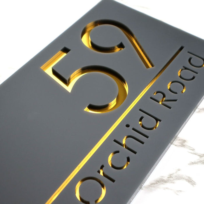 Personalised Anthracite House Sign