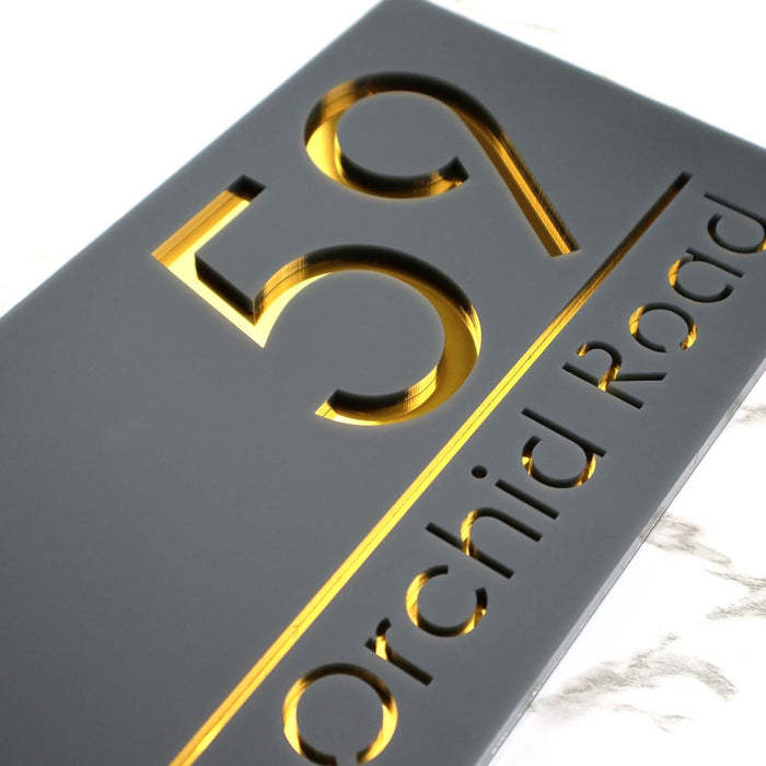 Personalised Anthracite House Sign