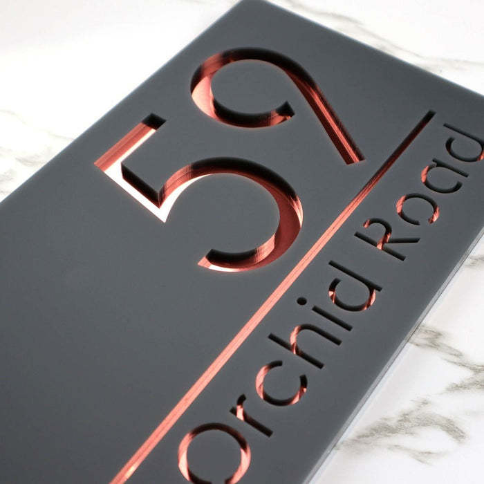 Personalised Anthracite House Sign