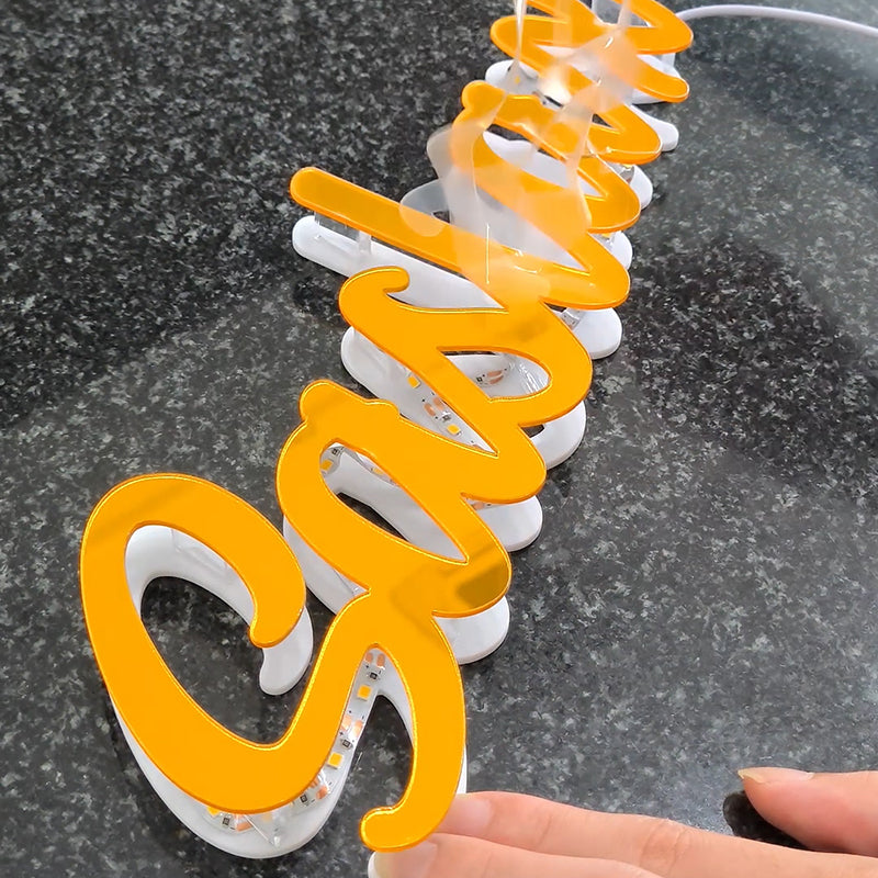 Personalized custom mirror name LED sign-ilovevango