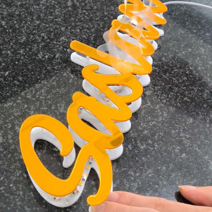 Personalized custom mirror name LED sign-ilovevango
