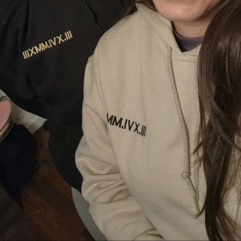 Custom Embroidered Roman Numeral Custom Roman numeral sweatshirt