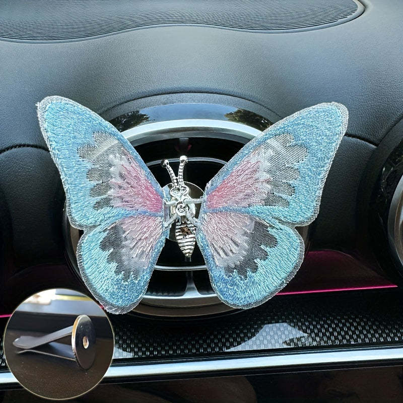 Embroidered butterfly car decoration, 3D butterfly ornaments, moving butterfly car decoration-ilovevango
