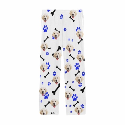 Custom Face Pajama Pants Pet Dog Smiley Face Sleepwear for Men & Women