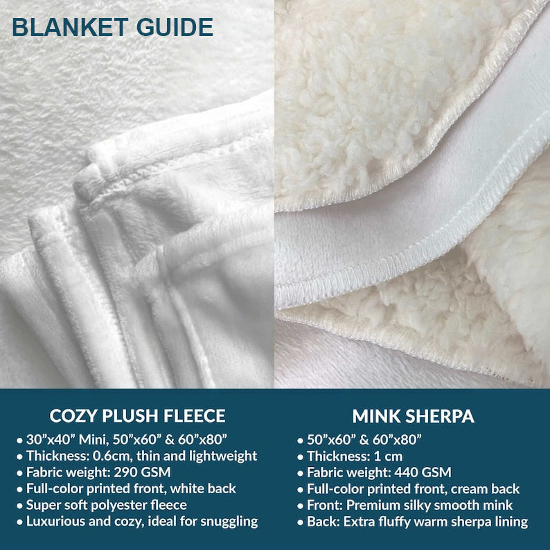 Personalized LOVE Letter Blanket Gift For Husband - Gifts For Him