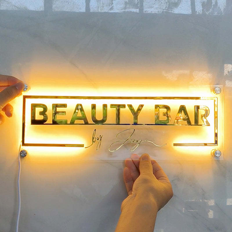 Personalized Business Name With Backlight-ilovevango