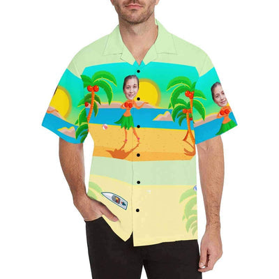 Customizable Hawaiian Shirts Create Your Own Hawaiian Shirt Sea Dolphin Photo Aloha Shirts Gift for Boyfriend or Husband-ilovevango
