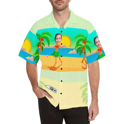 Customizable Hawaiian Shirts Create Your Own Hawaiian Shirt Sea Dolphin Photo Aloha Shirts Gift for Boyfriend or Husband-ilovevango