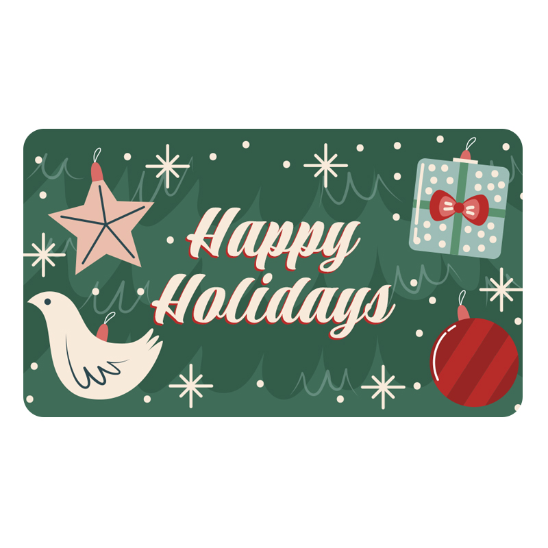 Happy Holidays gift card