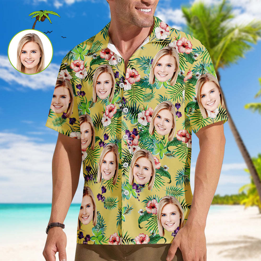 Personalized Hawaiian Shirt Custom Face Shirt Fashion Apparel