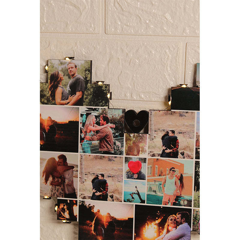 Personalized multiple photos Heart Photo Frame Gifts For Love-ilovevango