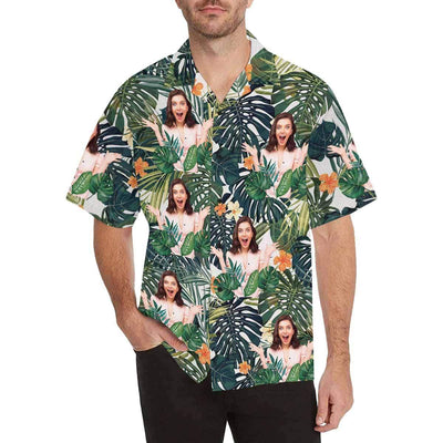 Design Your Own Hawaiian Shirt with Face Australia Flower Pineapple Aloha Shirt Birthday Vacation Party Gift-ilovevango