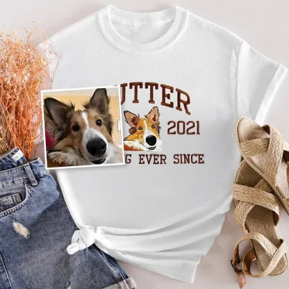 Personalized Embroidered Sweatshirt with Pets Name, Custom Dog Face Hoodie