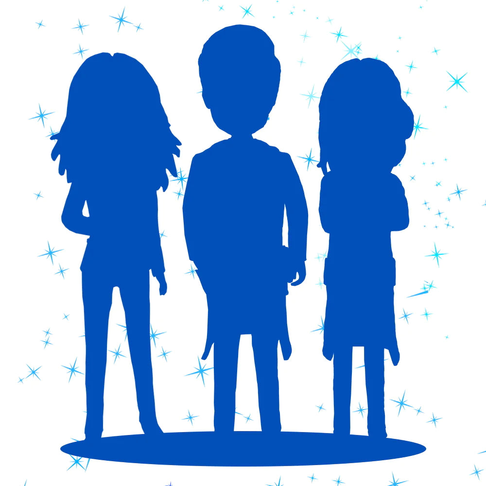 Fully Customizable 3 People Custom Bobblehead