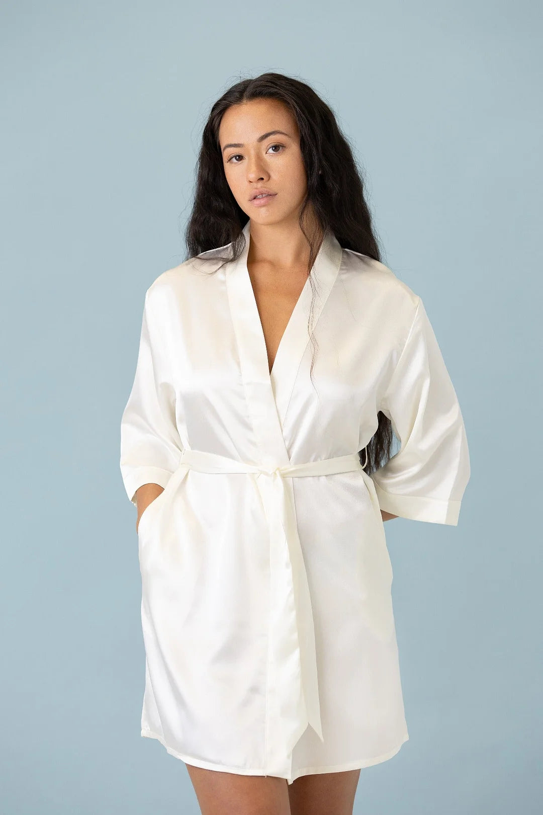 Customized Embroidered Pajamas Satin Robe-Gift For Mom And Wife
