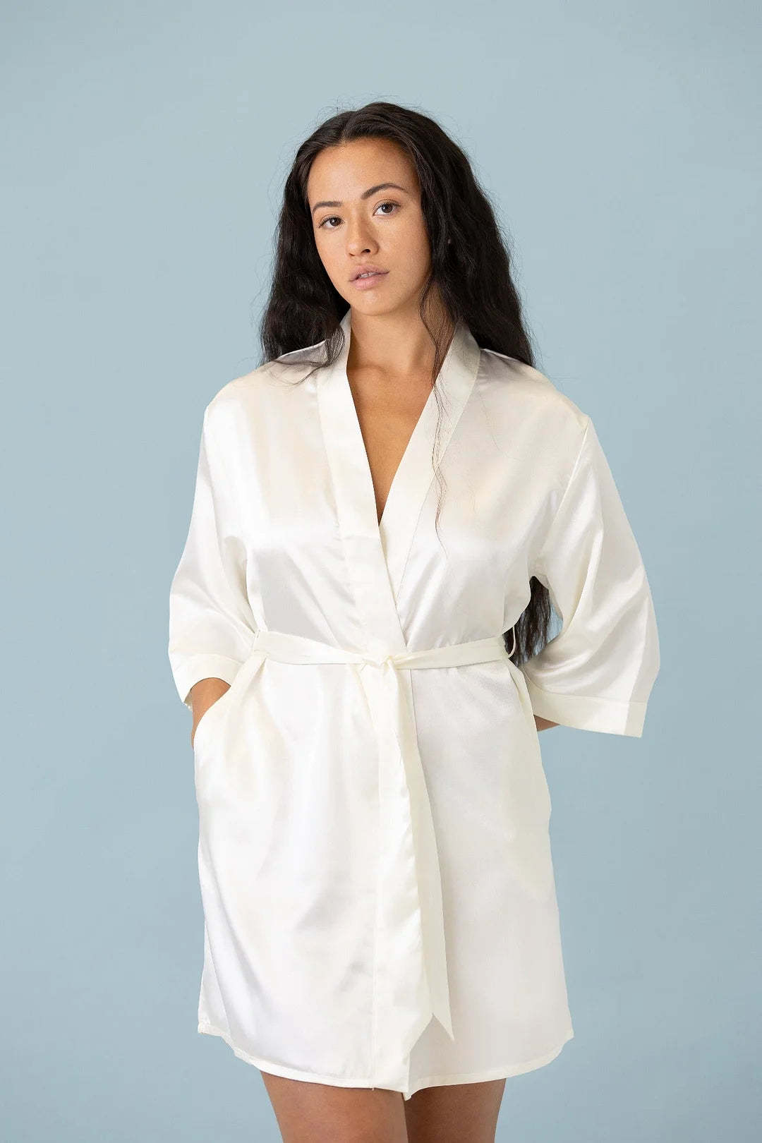 Customized Embroidered Pajamas Satin Robe-Gift For Mom And Wife