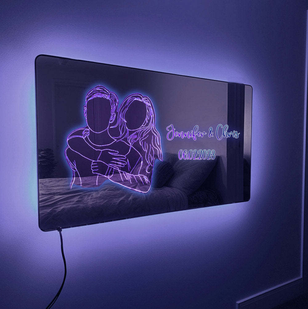 🔥Hot Sale🔥Personalized Photo &Name Mirror - Christmas Gift For Lover