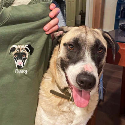 Personalized Pet Portrait Embroidered Sweatshirt T-shirt Hoodie