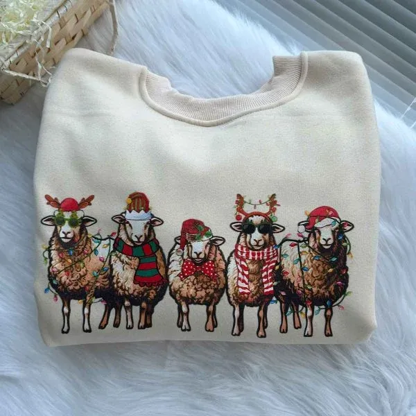 Custom Farm Animal Christmas Sweatshirt – Perfect Holiday Gift for Farm Animal Lovers