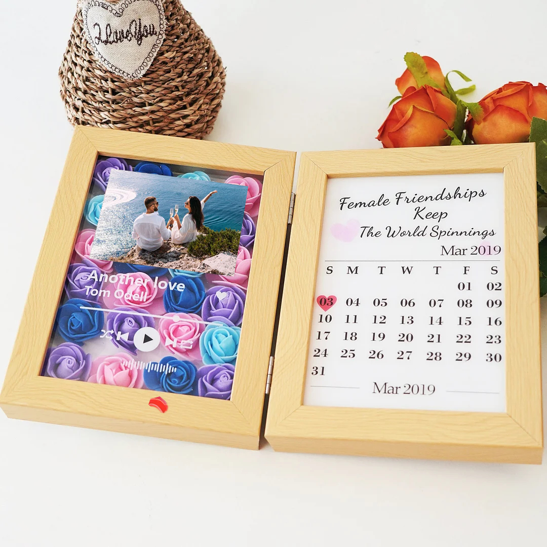 New Custom Music Flowers Frame with Anniversary-ilovevango