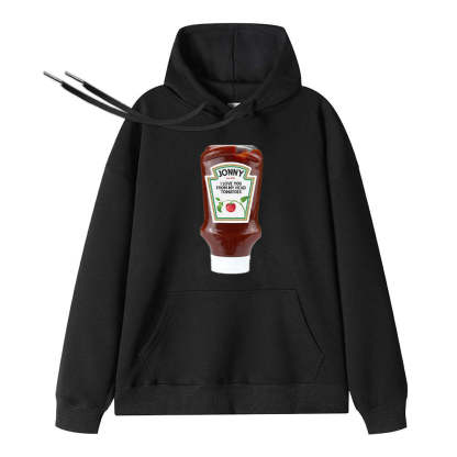 I love You From Head to Toe Fun Confession Ketchup Customized Name Date Hoodie-ilovevango