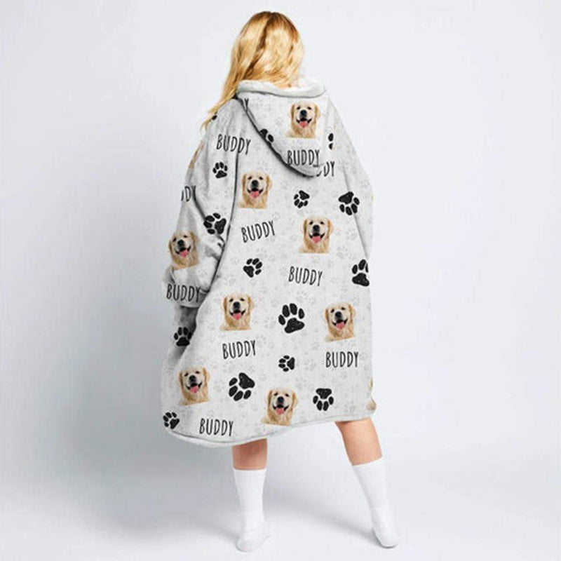 Personalized Photo Dog Cat Blanket Hoodie For Kids & Adults, Gift For Family