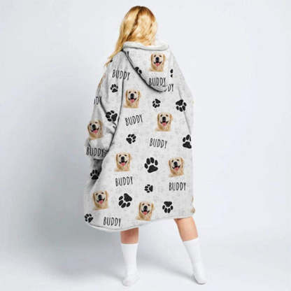 Personalized Photo Dog Cat Blanket Hoodie For Kids & Adults, Gift For Family