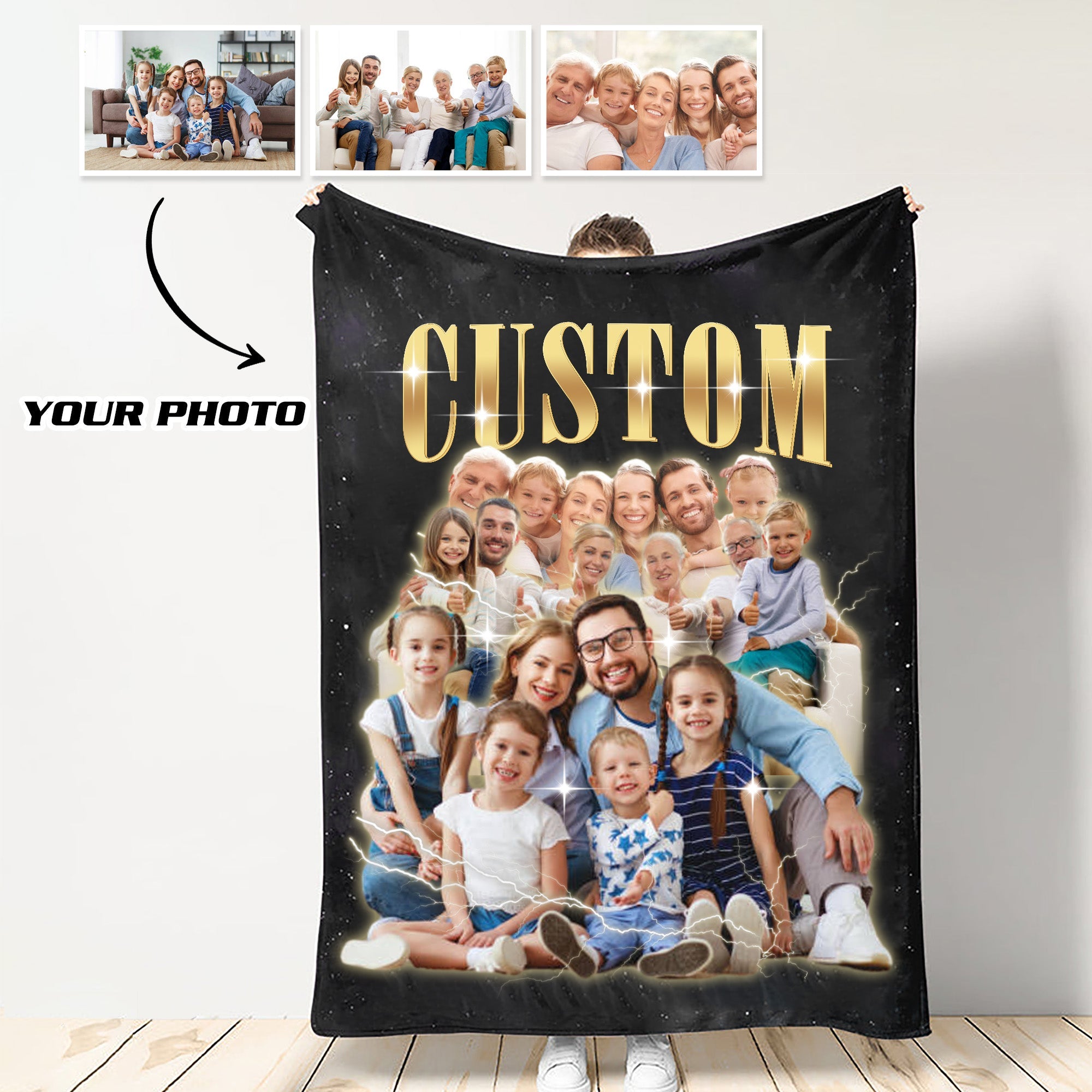 Custom Vintage Blanket Photo Vintage Blanket For Family