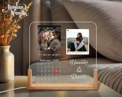 Personalized LED Picture Frame with Custom Date & Favorite Song, Perfect Gift for Special Occasions 💖