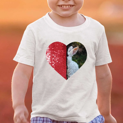 Custom Photo DIY Heart Sequin Hoodie-🎅Christmas Gifts For Families & Couples