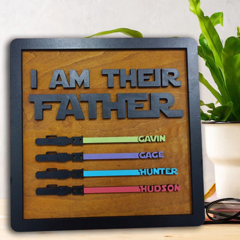 Personalized Wood Name Puzzle Frame with Custom Name for Dad-ilovevango