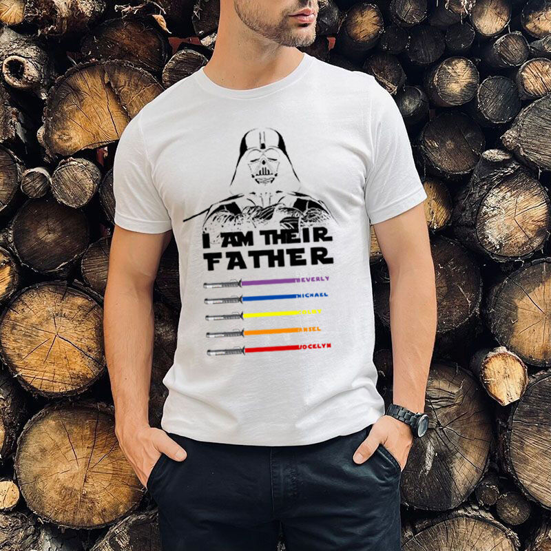 Personalized T-shirt with Custom Name Cartoon Character Pattern Cool Present for Dad-ilovevango